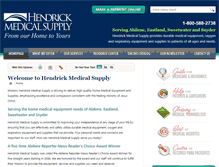 Tablet Screenshot of hendrickmedicalsupply.com